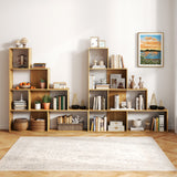 Tangkula 4-Tier Stepped Bookshelf, Freestanding Ladder Storage Shelf