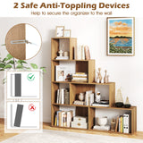 Tangkula 4-Tier Stepped Bookshelf, Freestanding Ladder Storage Shelf