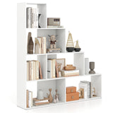 Tangkula 4-Tier Stepped Bookshelf, Freestanding Ladder Storage Shelf