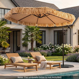 Tangkula 10 FT Tiki Patio Umbrella with two options available