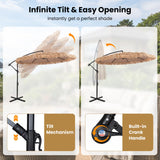 Tangkula 10 FT Tiki Patio Umbrella with two options available