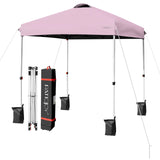 Outdoor Pop-up Canopy Tent, 6.6 x 6.6 FT Height Adjustable Commercial Instant Canopy