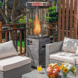 Tangkula 41,000 BTU Propane Patio Heater with Waterproof Cover, Outdoor Heater with Lockable Wheels