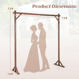 7.2FT Square Wedding Arch for Wedding, Birthday Party, Ceremony