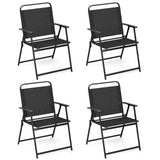 Tangkula Outdoor Folding Chairs Set of 2, Patio Dining Chairs with Breathable Seat & Cozy Armrests