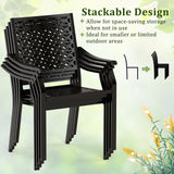 Tangkula Patio Dining Chairs Set