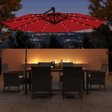Tangkula 10ft Solar LED Patio Umbrella with Base