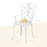 Tangkula Set of 4 Cast Aluminum Patio Dining Chairs