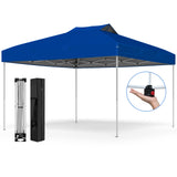 Tangkula 10x10 FT Pop Up Canopy with Vented Top 4 Wind Ropes & 8 Stakes
