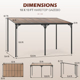 Tangkula 10x13 Ft Lean to Wall-Mounted Gazebo