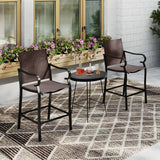 Tangkula Outdoor Counter Height Bar Stools Set