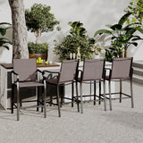 Tangkula Outdoor Counter Height Bar Stools Set
