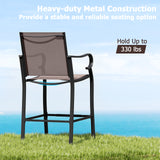 Tangkula Outdoor Counter Height Bar Stools Set