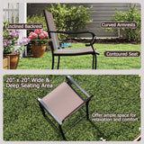 Tangkula Outdoor Counter Height Bar Stools Set