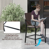 Tangkula Outdoor Counter Height Bar Stools Set