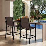 Tangkula Outdoor Counter Height Bar Stools Set