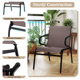 Tangkula Patio Chairs Set with Armrests for Poolside