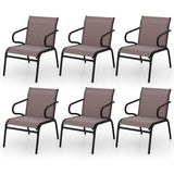 Tangkula Patio Chairs Set with Armrests for Poolside
