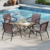 Tangkula Patio Chairs Set with Armrests for Poolside