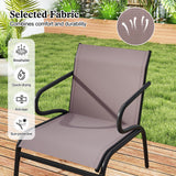 Tangkula Patio Chairs Set with Armrests for Poolside