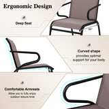 Tangkula Patio Chairs Set with Armrests for Poolside