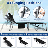 Beach Chaise Lounge Chair with Hole for Face,  for Outdoor Backyard Poolside
