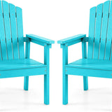 Tangkula Outdoor HIPS Adirondack Chair with High Backrest (1/2/4)