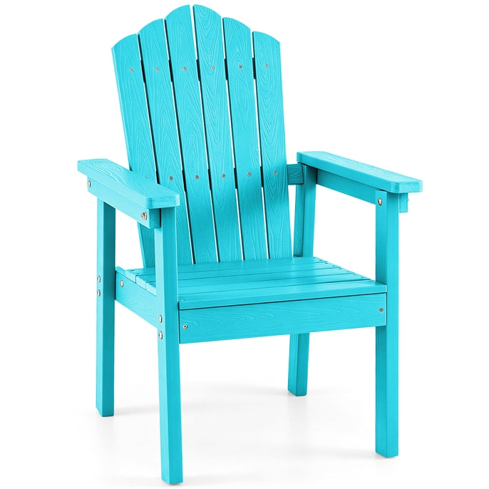 Tangkula Outdoor HIPS Adirondack Chair with High Backrest (1/2/4)