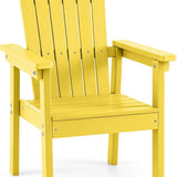 Tangkula Outdoor HIPS Adirondack Chair with High Backrest (1/2/4)