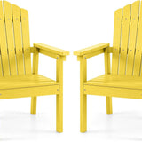 Tangkula Outdoor HIPS Adirondack Chair with High Backrest (1/2/4)