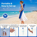 Tangkula 6.5 FT 2-In-1 Beach Umbrella with Shade for Sand
