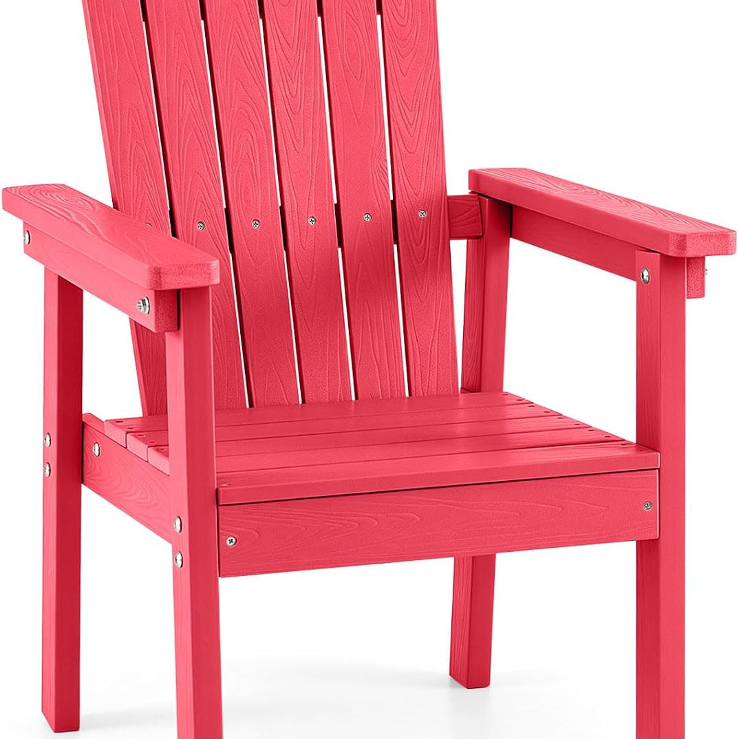 Tangkula Outdoor HIPS Adirondack Chair with High Backrest (1/2/4)
