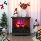 27 Inches Electric Fireplace Heater, Black - Tangkula