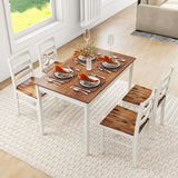 Tangkula 5-Piece Dining Table Set for 4
