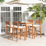 Tangkula 5 Pieces Patio Eucalyptus Wood Bar Set