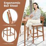 Tangkula 5 Pieces Patio Eucalyptus Wood Bar Set