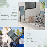 Counter Height Folding Bar Chairs with Back and Footrest - Tangkula