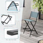Counter Height Folding Bar Chairs with Back and Footrest - Tangkula