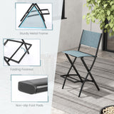 Counter Height Folding Bar Chairs with Back and Footrest - Tangkula