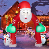 Tangkula 10 FT Lighted Christmas Inflatable Archway