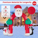 Tangkula 10 FT Lighted Christmas Inflatable Archway