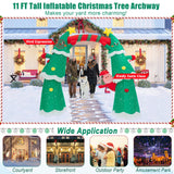 Tangkula 11 FT Lighted Christmas Inflatable Archway Decoration