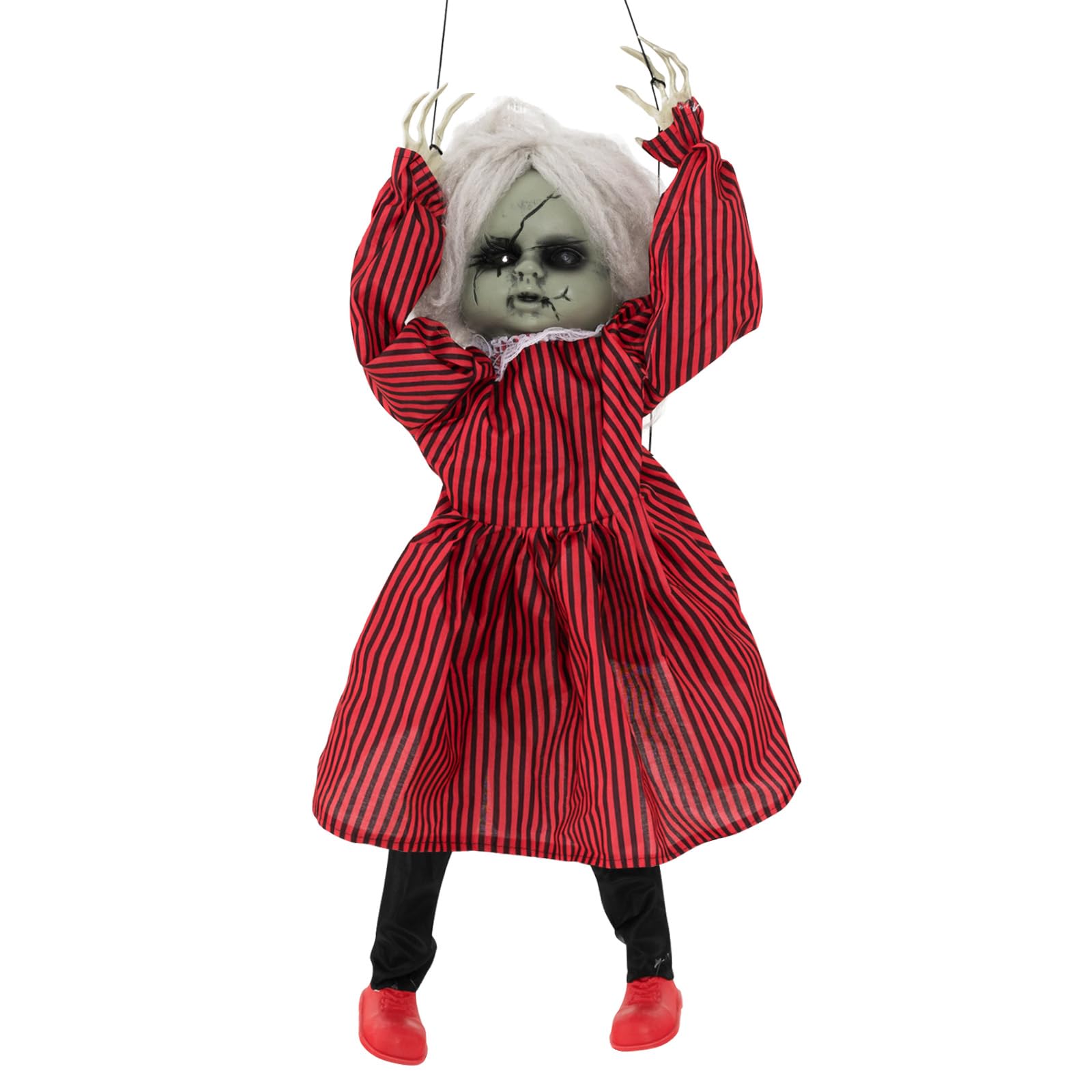 Tangkula 2.8FT Halloween Animatronic Roaming Creepy Doll