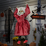 Tangkula 2.8FT Halloween Animatronic Roaming Creepy Doll