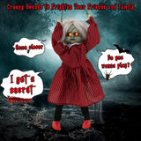 Tangkula 2.8FT Halloween Animatronic Roaming Creepy Doll