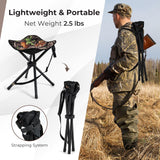 Tangkula 2 Pack Hunting Stool, Heavy-Duty 4 Legged Stool with Camouflage Pattern