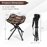 Tangkula 2 Pack Hunting Stool, Heavy-Duty 4 Legged Stool with Camouflage Pattern