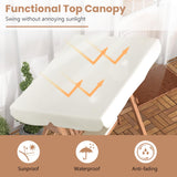 Tangkula 2 Person Porch Swing with Canopy