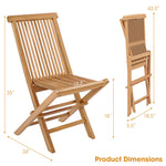  2 Piece Patio Folding Chair - Tangkula