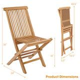  2 Piece Patio Folding Chair - Tangkula
